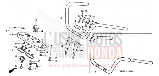 HANDLE PIPE/TOP BRIDGE VT1100CR de 1994